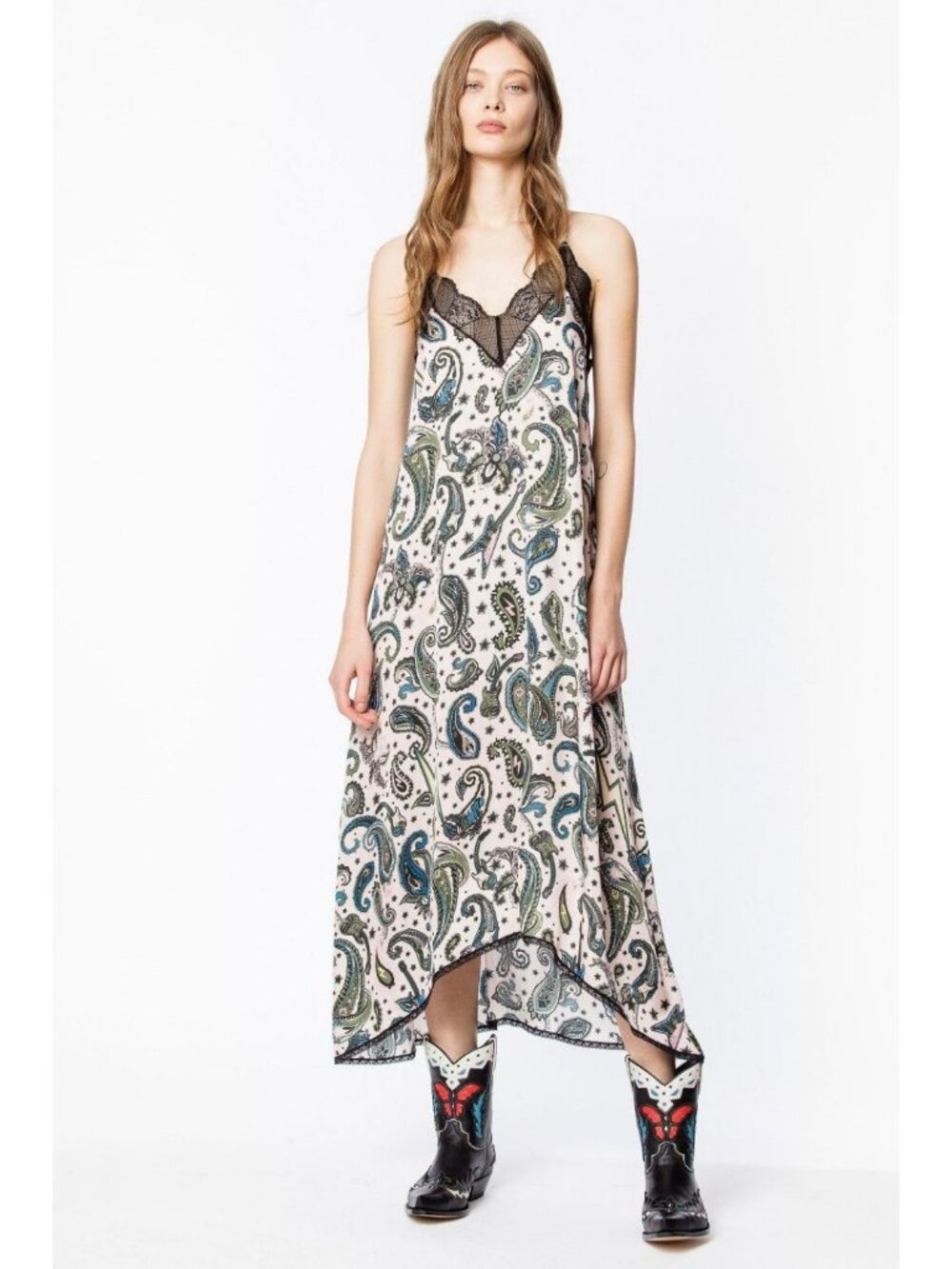 Zadig & Voltaire Risty Paisley Maxi Dress Multi Size Small